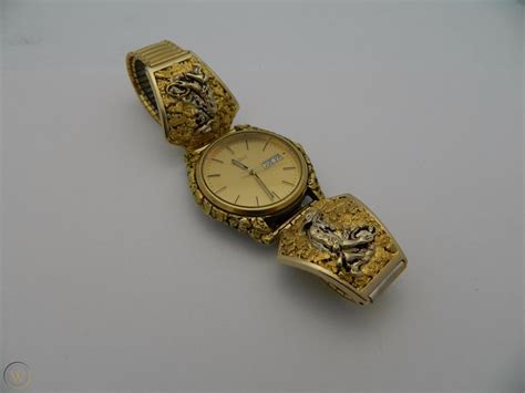 L & L Of Alaska Gold Nugget Watch & Band Seiko Men's. GS1927 | #1732206857