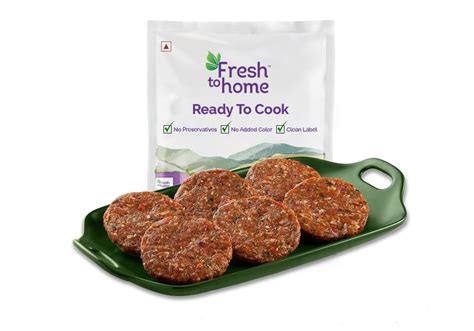FreshToHome Peshawari Mutton Chapli Kebab | 210g Pack | Ready-To-Cook ...