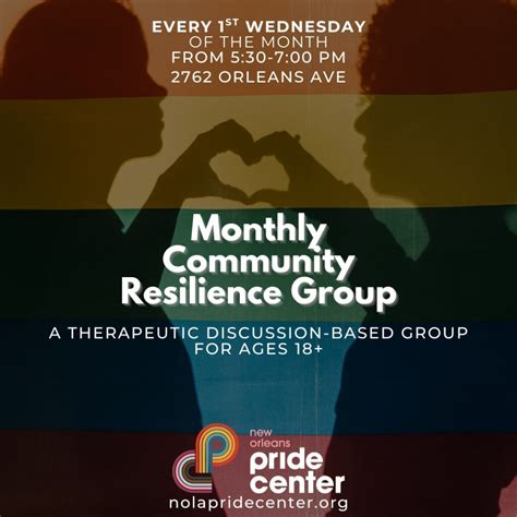 New Orleans Pride Center | Monthly In-Person Community Resilience Group