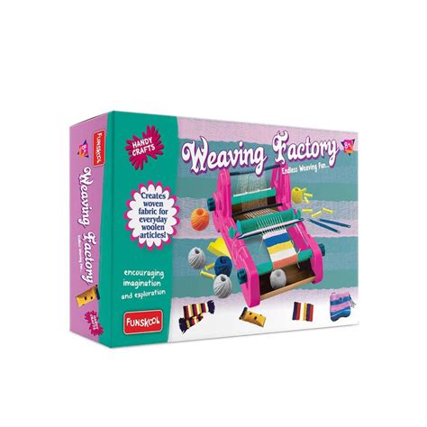 Funskool Handycrafts Weaving Factory Portable Weaving Machine – Rainbow ...