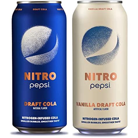 Pepsi Nitro, Draft Cola & Vanilla Draft Cola Variety Pack, 13.65Oz Cans ...