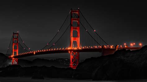 2560x1440 Golden Gate Bridge San Francisco Night 1440P Resolution ,HD ...