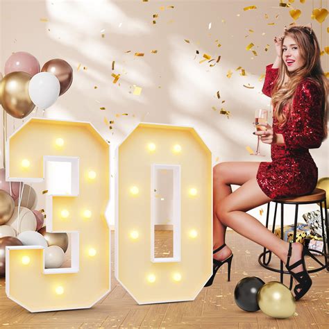 imprsv 3FT 30th Birthday Decorations Numbers: 30th Birthday Party ...
