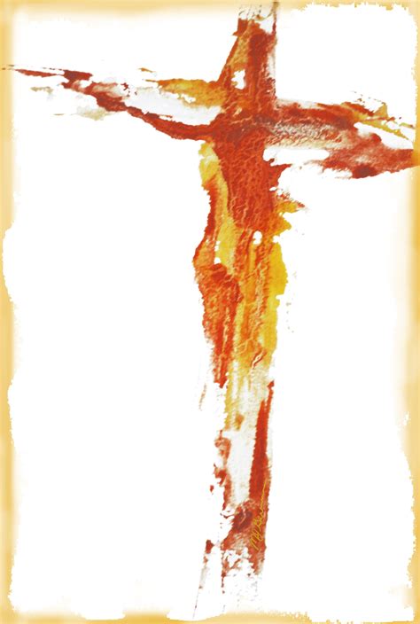 Christ On The Cross-Abstract W/C (M. Gervasio) | Cross paintings, Jesus ...
