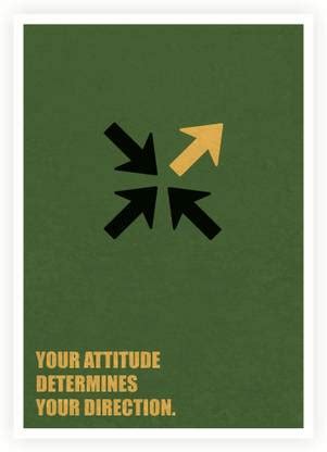 Your Attitude Determines Your Direction Business Quotes Paper Print ...