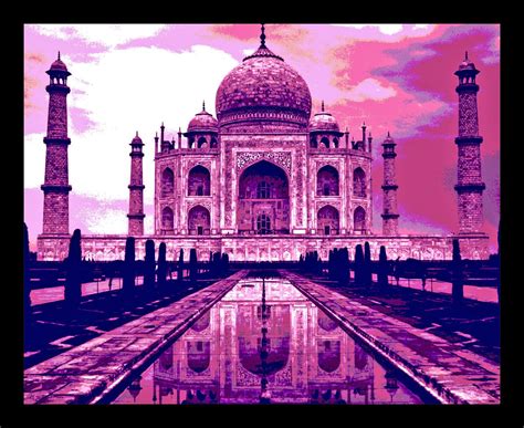 10 am Taj Framed Wall Art (Pink) (Without Glass) : Amazon.in: Home ...