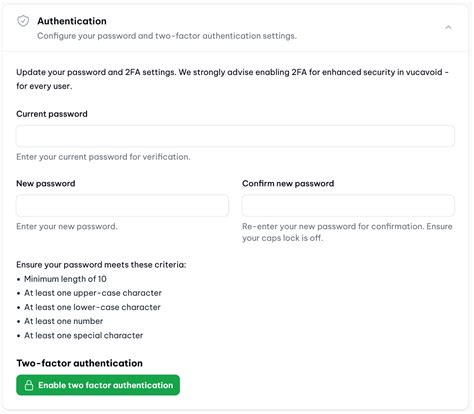 Personal Settings - vucavoid