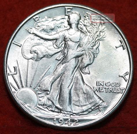 Uncirculated 1942 - D Silver Walking Liberty Half S/h