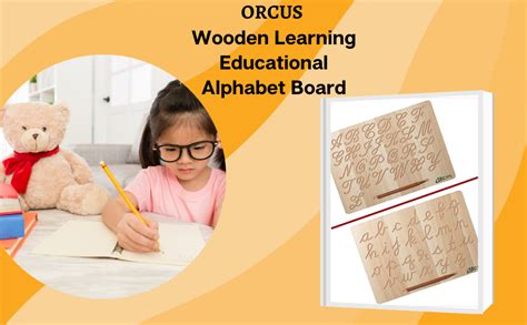 ORCUS Wooden Learning Educational Alphabet Board & Puzzle for 2+ Year ...