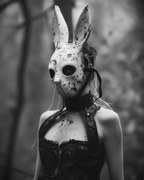 Rabbit Hiding Behind Lion Mask