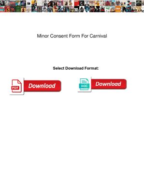 Fillable Online Minor Consent Form For Carnival axiette. Minor Consent ...