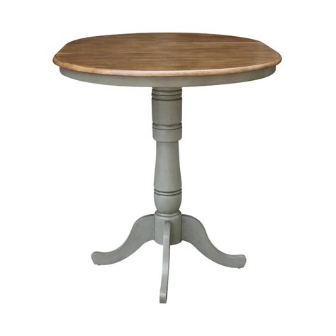 International Concepts Distressed Hickory/Stone Round Traditional ...