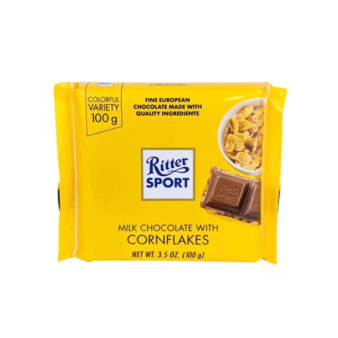 Ritter Sport Cornflake Chocolate (100g) - Creamy Milk Chocolate with ...
