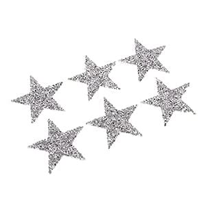 CALANDIS® 6Pcs Crystal Iron On Patches Badge Fabric Craft Transfer ...