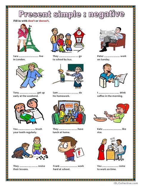 Present Simple - Negative. | PDF