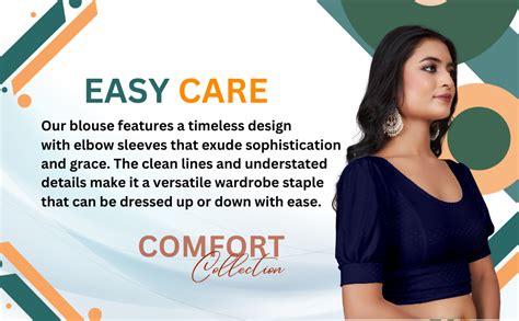 Buy POOJARAN SAREE Round Neck Dobby Cotton Lycra Stretchable Stylish ...