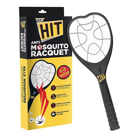 HIT Anti Mosquito Racquet Rechargeable Insect Killer Bat with LED Ligh ...