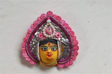 Purulia Chhau Mask Durga|Handcrafted Bengal Wall Hanging|BONGONIKETAN