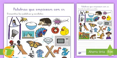 Ficha de actividad: Veo, veo - Palabras con CR