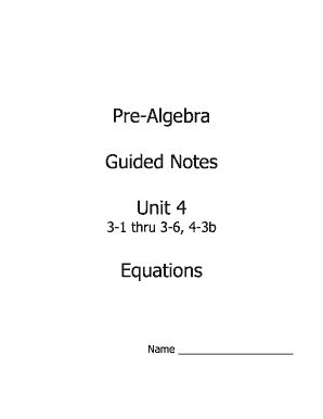 Algebra Guided Notes - Fill and Sign Printable Template Online