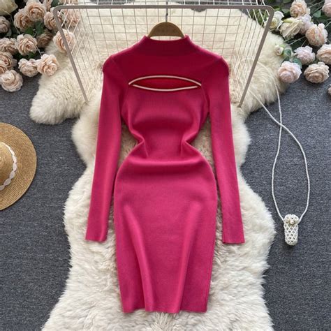 Soneya High Neck Bodycon Dress – TrenBee