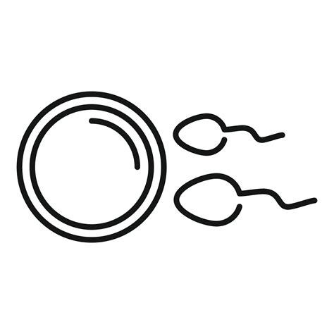 Simple line art of sperm and egg cell 45405468 Vector Art at Vecteezy