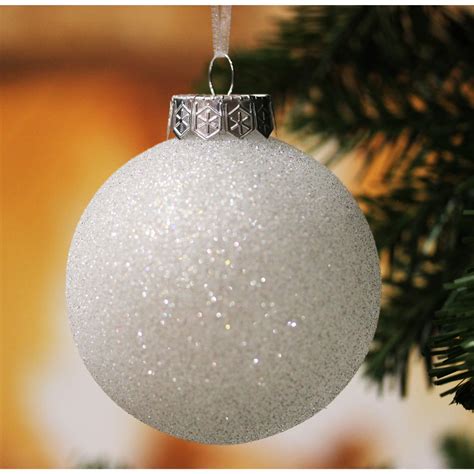 SLEETLY 28pc White Christmas Ball Ornaments for Farmhouse Tree Holiday ...
