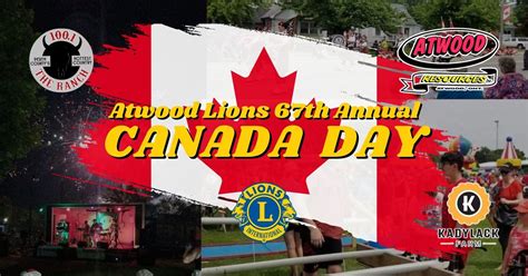 Atwood Lions 67th Annual Canada Day Celebration, Elma Memorial ...