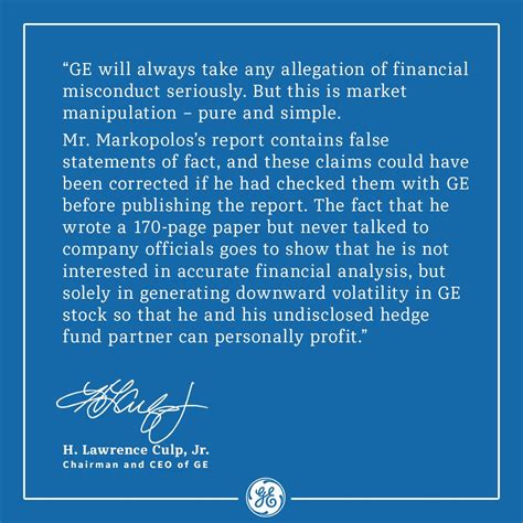 GE on LinkedIn: Statements from our Chairman and CEO, H. Lawrence Culp Jr. and Leslie… | 205 ...