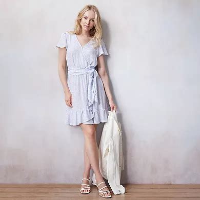 Women's LC Lauren Conrad Flutter Sleeve Wrap Dress