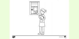 Classroom Cupboard | KS1 Colouring Sheets | Twinkl Resources