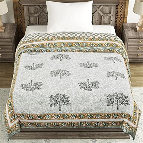 Buy CHHAARODIYA Jaipuri Rajasthani Traditional Pure Cotton Single Bed ...