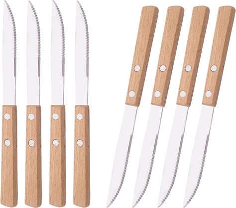 Amazon.com: Steak Knives Set of 8 Utility Knives Steak Knife Cutlery ...