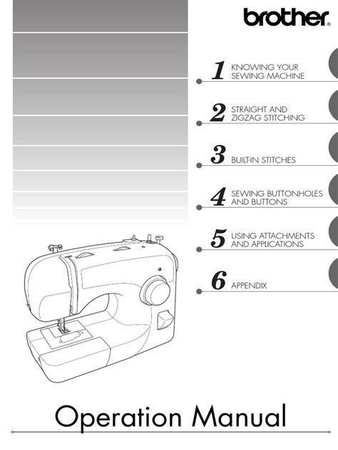 Brother Sewing Machine Operation Manual | PDF | Sewing Machine | Ac Power Plugs And Sockets
