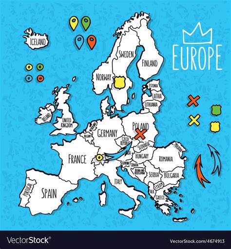 Europe Simple Cartoon Map 的图像结果