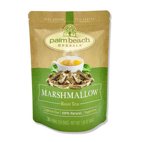 Marshmallow Root Tea - Pure Herbal Tea Series by Palm Beach Herbals (30 ...