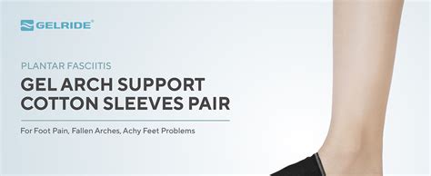 Buy GELRIDE Plantar Fasciitis Gel Arch Support Cotton Sleeves Pair ...