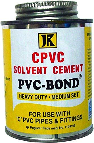 JK PVC Bond C-PVC Solvent Cement (475ml Tin) : Amazon.in: Industrial ...