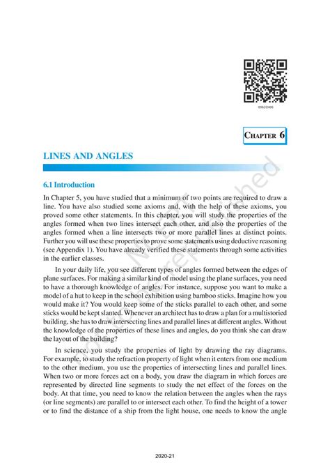 Lines And Angles - NCERT Book of Class 9 Mathematics