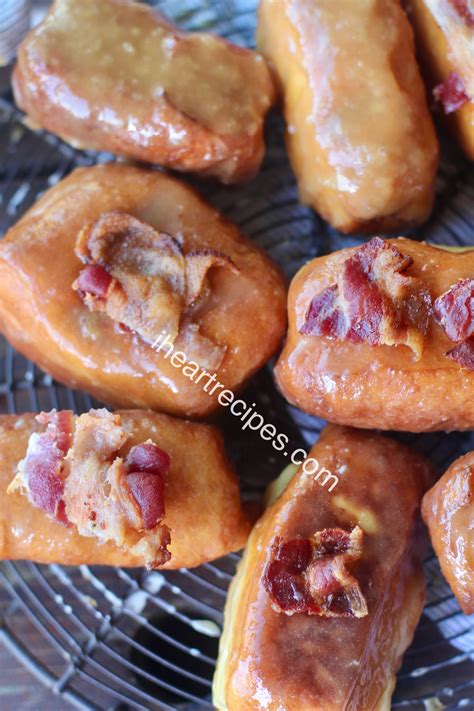 Easy Maple Bacon Donuts - I Heart Recipes