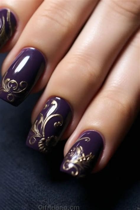Get Glamorous: Dark Purple Nail Designs | Dark purple nails, Purple ...