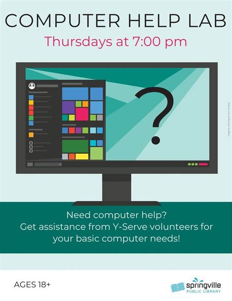 Computer Help Lab, Springville Library, 25 January 2024 | AllEvents