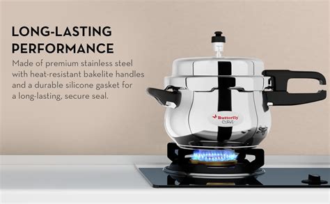Buy Butterfly Curve 5.5 Litres Pressure Cooker | Outer Lid | Stainless ...