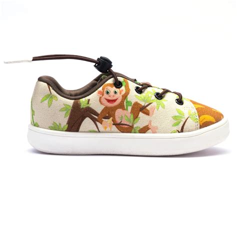 Hopup Kids Monkey Sneakers | Fancy & Comfortable Corded Shoes with Vel ...
