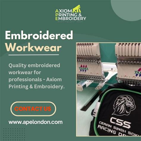 Embroidered Workwear | Axiom Printing & Embroidery - Axiom Printing ...