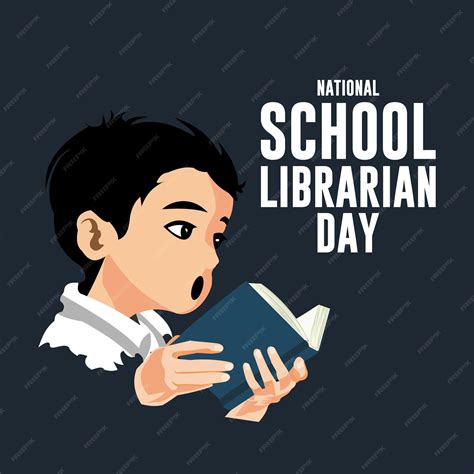 Premium Vector | Vector illustration of Happy National School librarian day