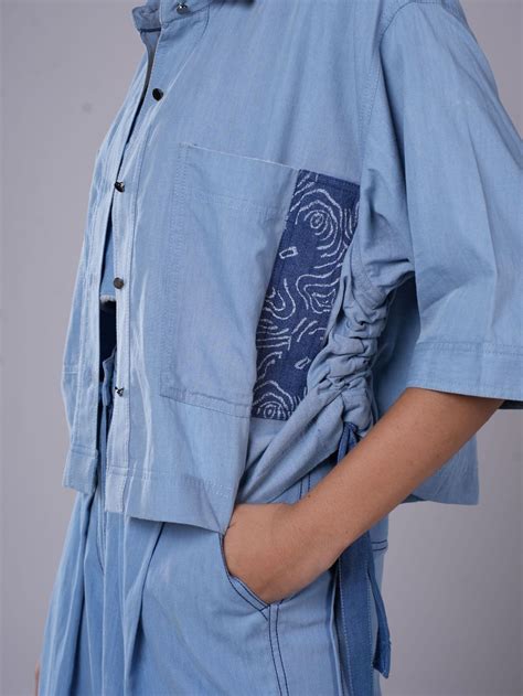 LIGHT BLUE BOX PLEAT PANT | DIKSHA KHANNA