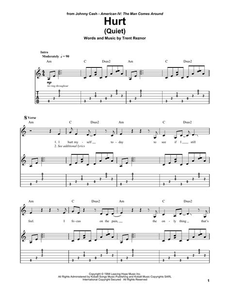 Hurt (Quiet) by Johnny Cash - Guitar Tab Play-Along - Guitar Instructor