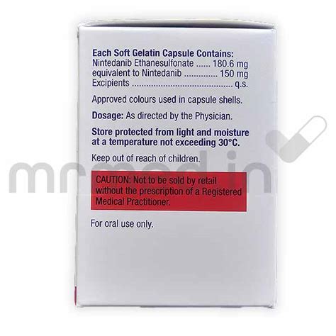 Buy Nintib 150mg Capsule 10's Online: Uses, Price, Dosage, Instructions ...
