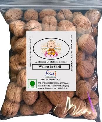 Spicy Monk Original Kashmiri Kagzi Akhrot, Jumbo Walnut in Shell 1 kg ...
